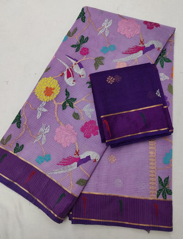 Handloom Kota Doria Saree with Pure Zari for Wedding and Festive Occasions