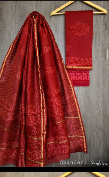 Chanderi Silk Salwar Suit Material