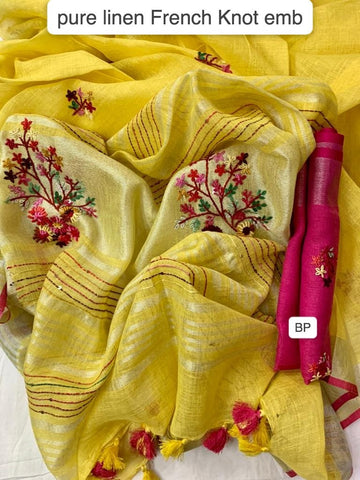 Linen Saree